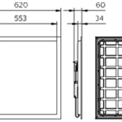 Lampada pannello LED CoreLine 26W 3600lm 840 IP20/40 620×620 bi 