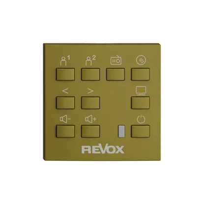 Kit de montage EDIZIOdue F pour Voxnet avec 10 boutons & fenêtre IR, olive 