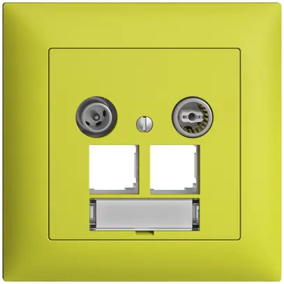 Presa multimedia ENC EDIZIOdue FMI EASYNET 11dB, p.2×RJ45 S-One, lemon 