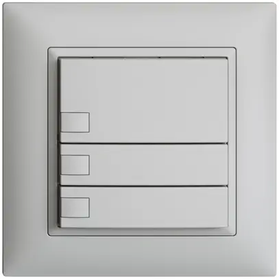 Pulsante univ. INC 3×1t mors. innest. EDIZIOdue grigio chiaro, senza LED 