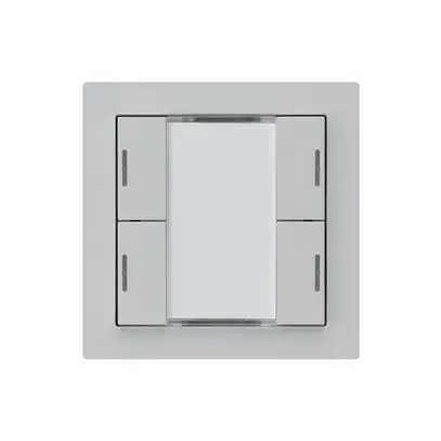 Poussoir ENC kallysto A KNX 4× LED RGB s/e-link gris clair 