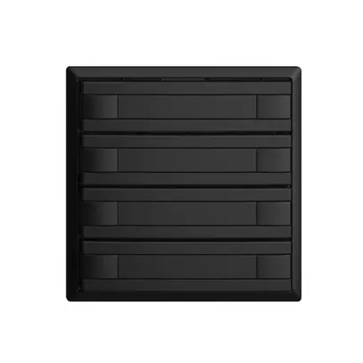 Poussoir ENC KNX 8× EDIZIOdue noir RGB sans LED avec insert papier 