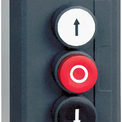 Tasto AP Schneider Electric 3 elementi 1Ch bi/1R ro/1Ch nero 