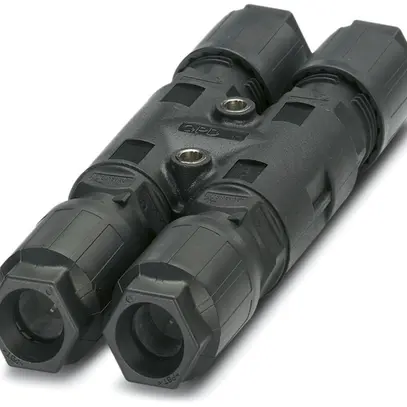Distributore H QUICKON 4LPE 2.5mm² Ø6…11mm 4×dado nero 