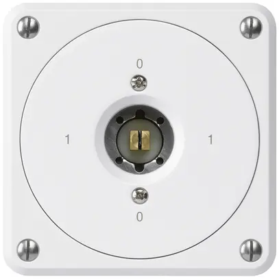 Interruttore a chiave quadrata INC robusto senza coperchio 0/1P bianco 