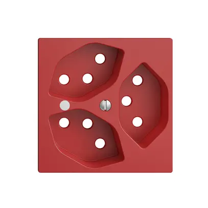 Kit frontal EDIZIOdue berry 60×60mm 3×T13, lentille, 