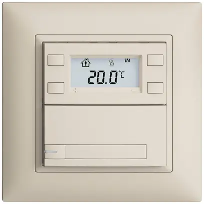 Poussoir RTH ENC KNX 1× EDIZIOdue FMI crema, avec pap.+LED RGB 