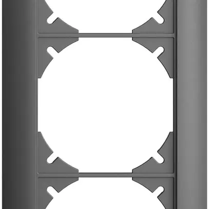Cadre de recouvrement EDIZIOdue 1×3 gris foncé 