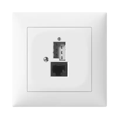 Presa INC SIDUS B T+T/1×RJ45 bianco lucido 