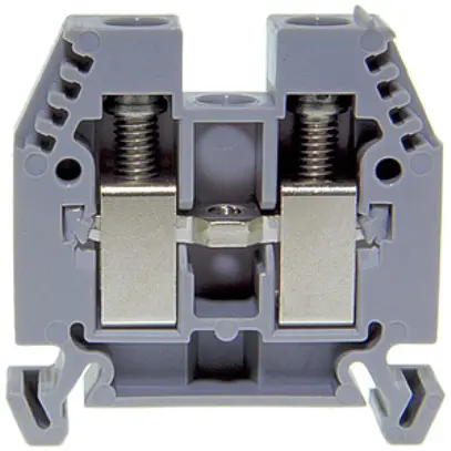 Morsetto di passaggio componibile Woertz 6…16mm² 76A 1000V vite 2×1 DIN 35mm gr 