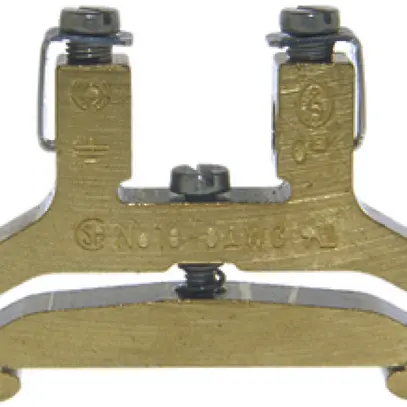 Morsetto di terra componibile Woertz 2.5…6mm² raccordo a vite 2×1 guida DIN 35mm 