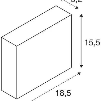 Applique LED SLV QUAD FRAME 19 11W 640lm 2700/3000K 100° 185×155×52mm blanc 