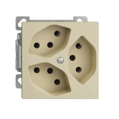 Presa AP EDIZIOdue 3×T13 vanille, interno per combinazione 