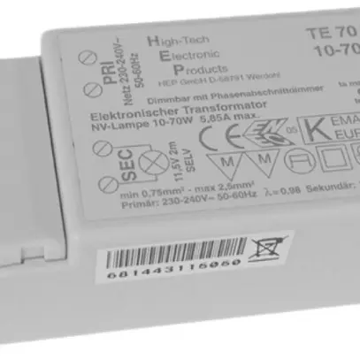 Petit transformateur Hegra 10…70W 230/12V 