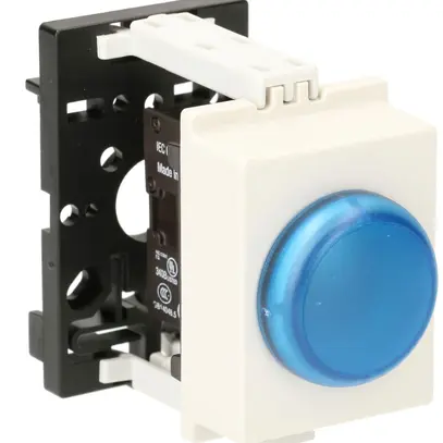 REG-Signallampe K&N, 24VAC/DC, 2TE, Kalotte blau 