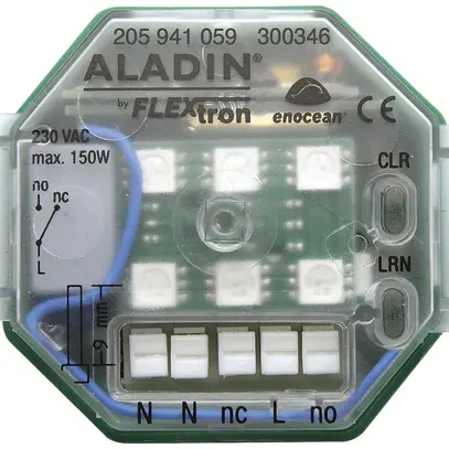 Ricevitore segnale ingresso INC ALADIN attuatore RF EnOcean 230V LED ve/ro 