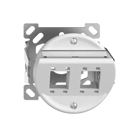 Kit montaggio AP Sdue QX.CO.54, con cappa di uscita obliqua 2×RJ45 freenet bi 
