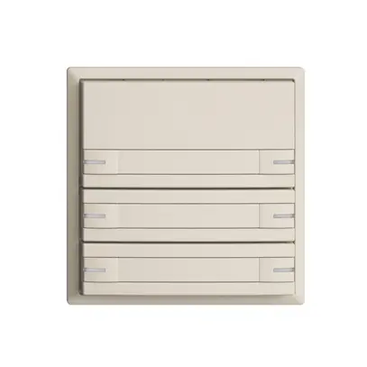 Poussoir ENC KNX 6× EDIZIOdue crema RGB avec LED avec insert papier 