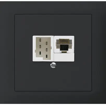 Scatola INS kallysto 1×RJ45u+1×TT83 nero 