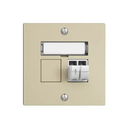 Prise audio Push Type EDIZIOdue F, 1×, kit d'inscription, vanille 