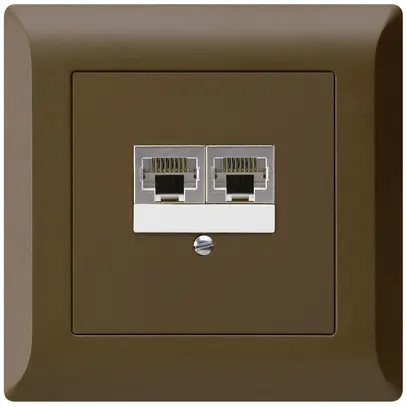 Boîte ENC kallysto.line 2×RJ45s brun parallèle 
