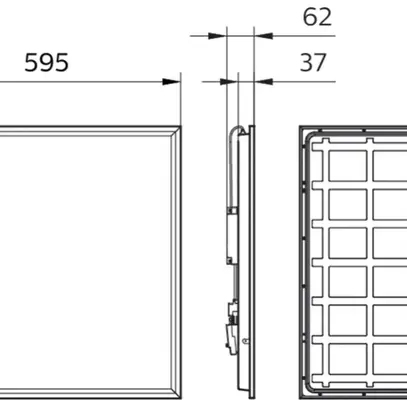 Lampada pannello LED Philips RC132V OC 28.5W 3600lm 4000K 0.6×0.6m bianco 