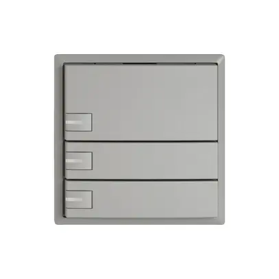 Pulsante KNX RGB EDIZIO.liv SNAPFIX® sensore temp.RGB-LED 3× com.1T grc 