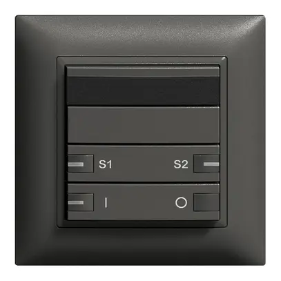 Poussoir ENC ZEP IR ON-OFF-scène 1c/2t EDIZIOdue noir 