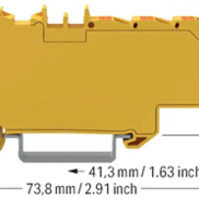 Morsetto di passaggio WAGO Contact TOPJOB S 1×6/6×1.5mm² Ex e II giallo 
