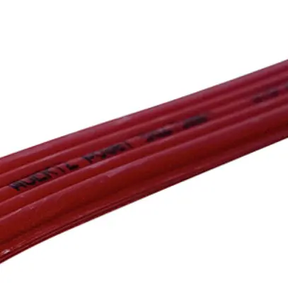 Câble plat Woertz Power 5×2.5 mm² sans halogène rouge B2ca 