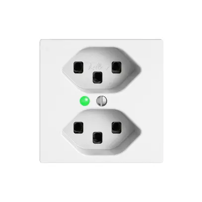 Presa EDIZIO.liv SNAPFIX® 2×T23 con LED bi 