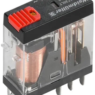 Relais Weidmüller, 115VAC, LED rot, 2 Wechsler mit Prüftaste, 250VAC, 5A 