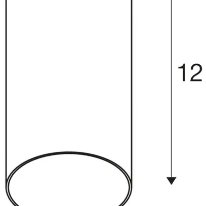 Plafonnier SLV KAMI GU10 1×10W VAR Ø55×120mm blanc/noir 