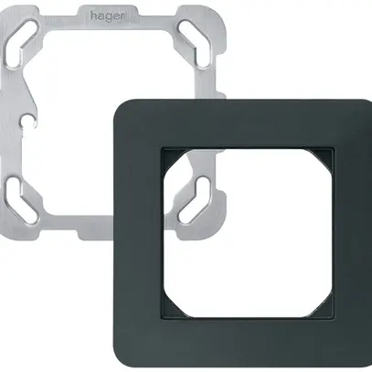 Intestazione INC Hager kallysto.trend 1×1 94×94mm nero 