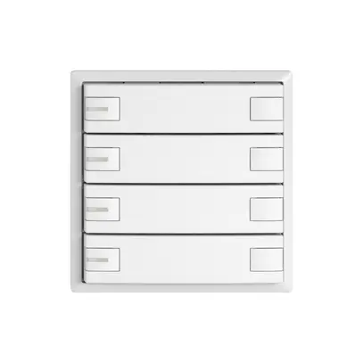 Pulsante KNX RGB EDIZIO.liv SNAPFIX® sensore temp.RGB-LED 4× com.2T bi 