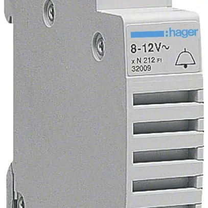 Sonnerie INC Hager 230V AC 85dB 1UM gris clair 