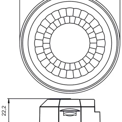 Détecteur de présence ENC Theben LUXA 103 S360-12 KNX 360° blanc 