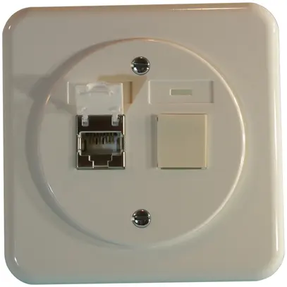 Boîte ENC cat.6 PMI 2p.1RJ45/s blanc 