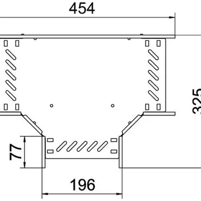 T-Stück BET RT 110×200mm Edelstahl A2 blank 