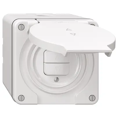 Interrupteur pour stores NAP NEVO, 1-canal, hauteur 65 mm, 87×87 mm, blanc 