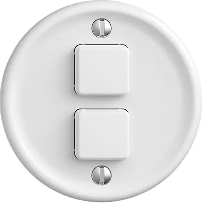 Kit de recouvrement STANDARDdue pour poussoirs 2×, Ø50mm, blanc 