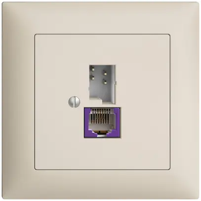 Presa INC T+T 6P/1×RJ45 DSL-a banda larga EDIZIOdue crema 