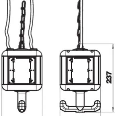 Distributore corrente Bettermann vuoto 140×140×252mm con maniglia 