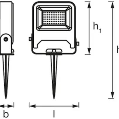 Lampada da giardino LED LDV ENDURA GARDEN Flood, 10W 830 con picchetto 