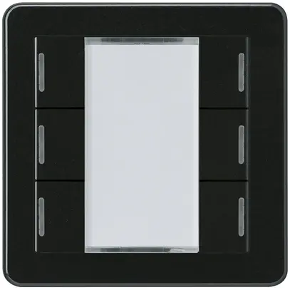 Pulsante Hager basico A KNX sestuplo LED nero 