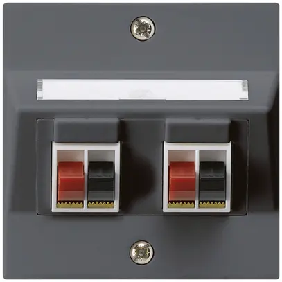 Presa INC audio kallysto 2 volte antracite morsetto per 2 altoparlante 