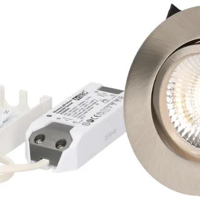 Spot LED INC maxLUCE SOLVO 8W 230V DIM 750lm 930 trou Ø80mm 38° IP44 nickel 