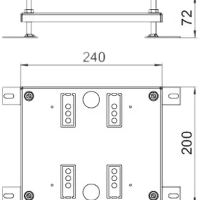 Estensione altezza Bettermann 240×200×15mm zincata in continuo 