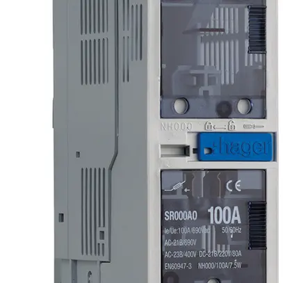 Sezionatore HPC weber.silas DIN000 690VAC 100A pr.INC 32/70mm uscita verso alto 