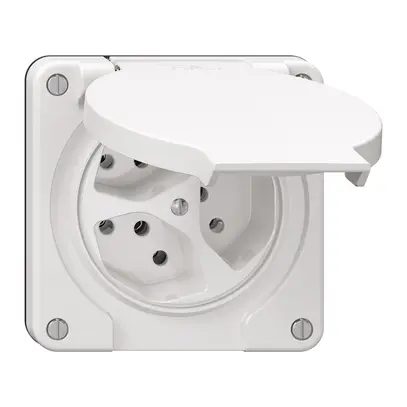 Presa NEVO N.CO, 3×T13, IP21, bianco 